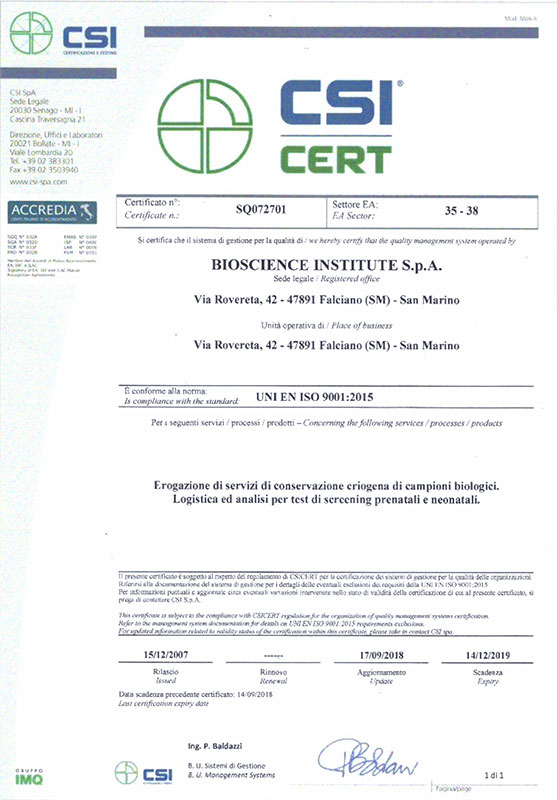 Certificazione UNI EN ISO San Marino
